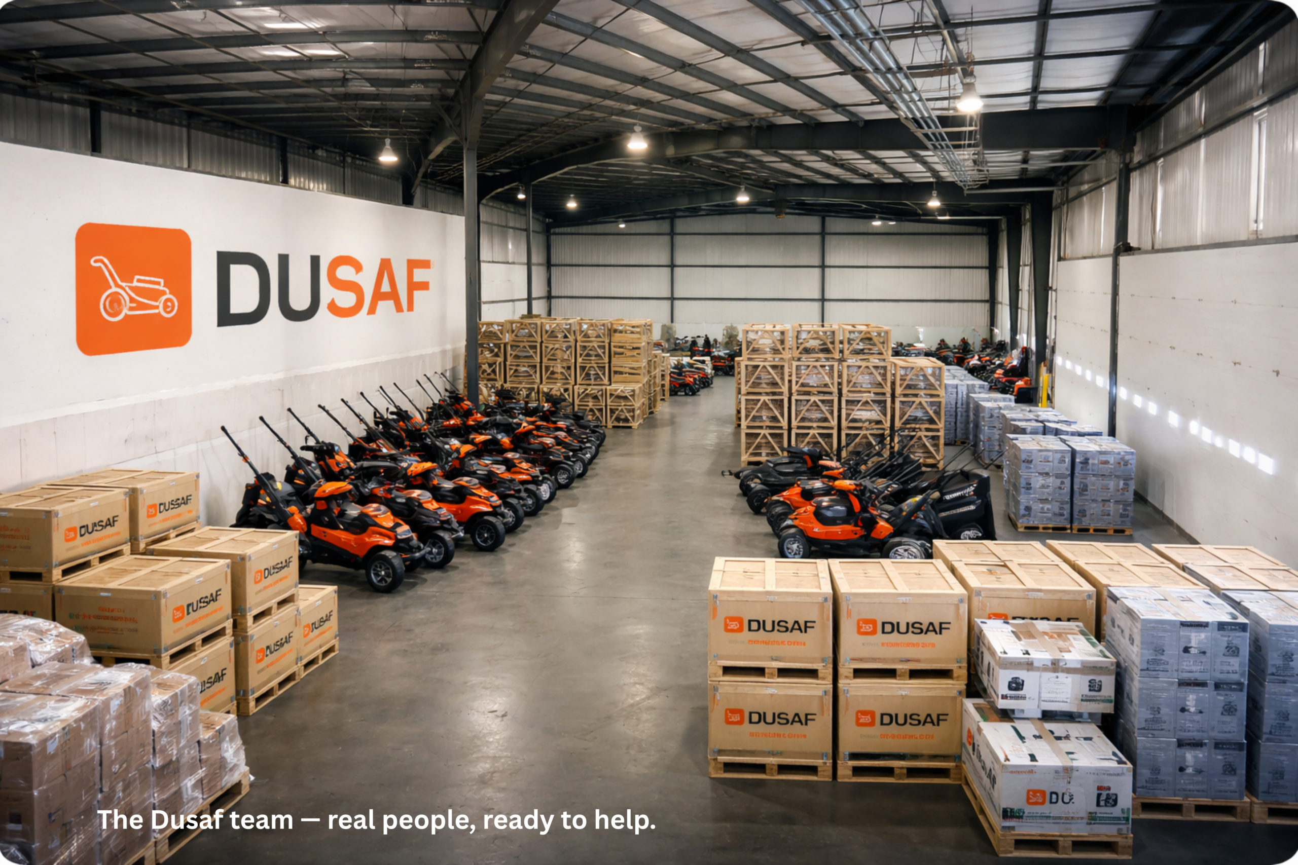 Warehouse filled with equipment and supplies.